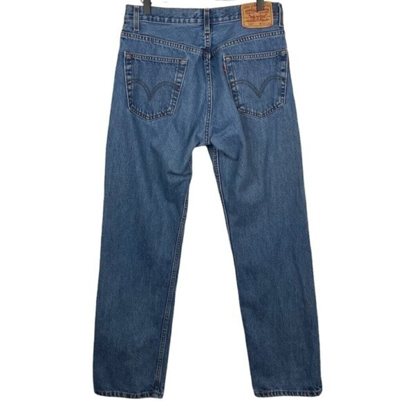 Levis 505 Jeans Mens Size 33x30 Regular Fit Denim Pants Pockets Straight Leg - Picture 12 of 12
